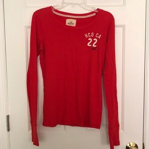 Hollister long sleeve orange top
